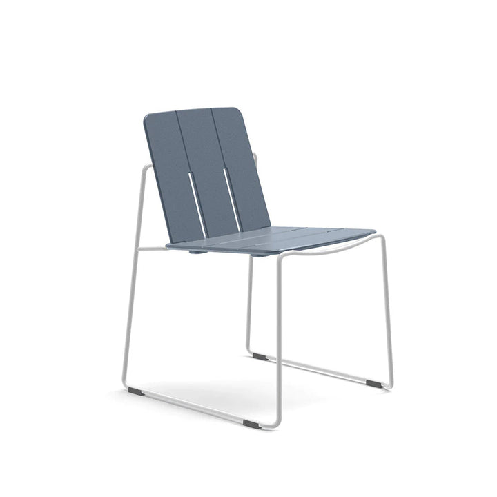 Keene Dining Chair - Loll Designs Outdoor Furniture - Ash Blue - Cloud White - HORNE