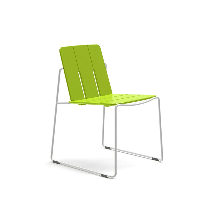 Keene Dining Chair - Loll Designs Outdoor Furniture - Leaf Green - Cloud White - HORNE