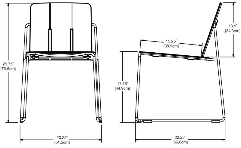 Keene Dining Chair - Loll Designs Outdoor Furniture - Charcoal Grey - Stainless Steel - HORNE