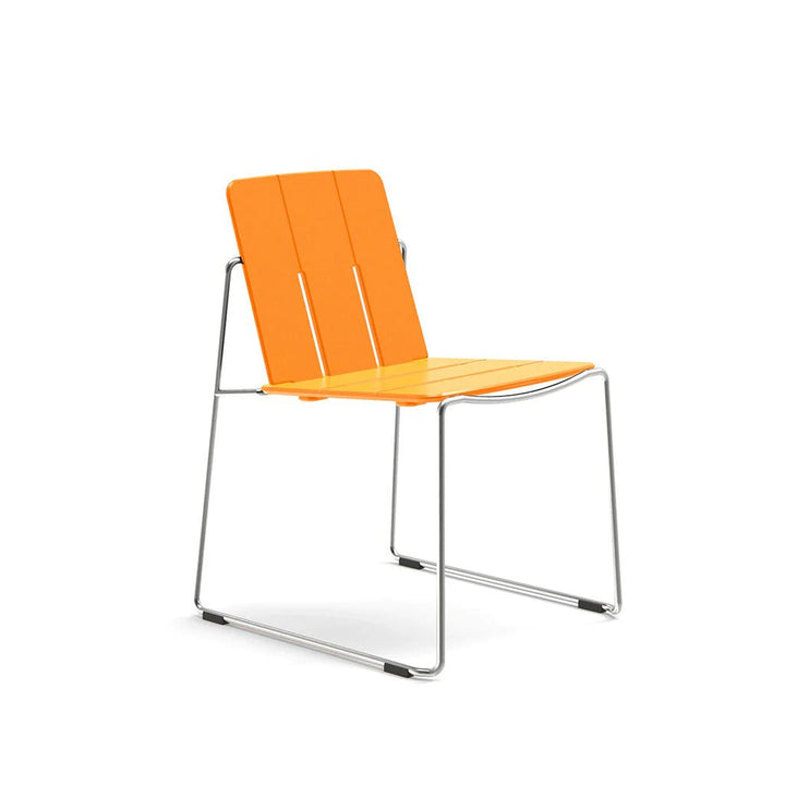 Keene Dining Chair - Loll Designs Outdoor Furniture - Sunset Orange - Stainless Steel - HORNE