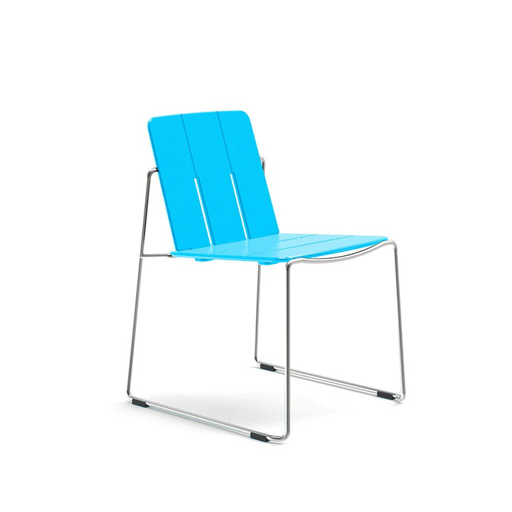 Keene Dining Chair - Loll Designs Outdoor Furniture - Sky Blue - Stainless Steel - HORNE