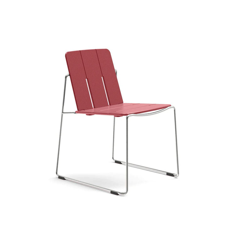 Keene Dining Chair - Loll Designs Outdoor Furniture - Chili - Stainless Steel - HORNE