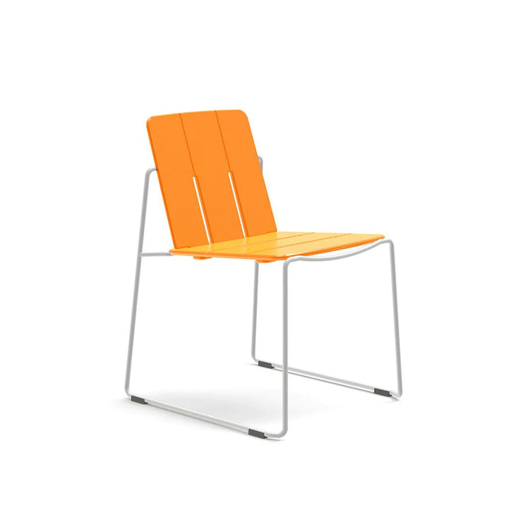 Keene Dining Chair - Loll Designs Outdoor Furniture - Sunset Orange - Cloud White - HORNE