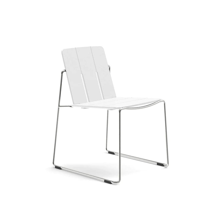 Keene Dining Chair - Loll Designs Outdoor Furniture - Cloud White - Stainless Steel - HORNE