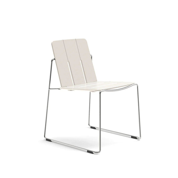 Keene Dining Chair - Loll Designs Outdoor Furniture - Fog - Stainless Steel - HORNE