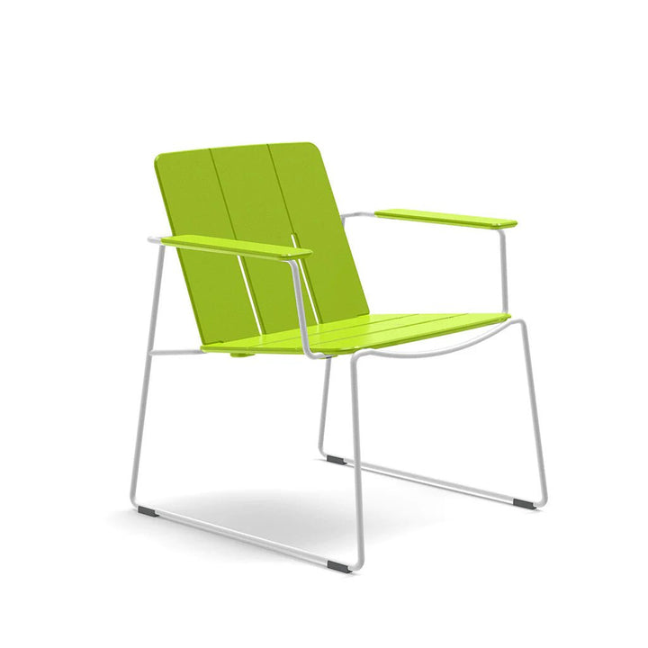 Keene Lounge Chair - Loll Designs Outdoor Furniture - Leaf Green - Cloud White - HORNE
