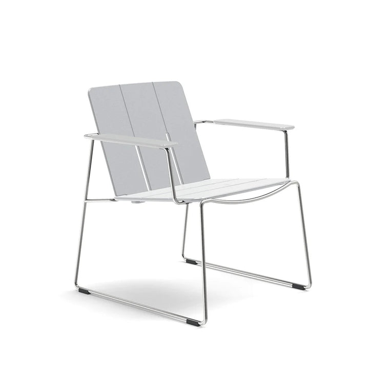 Keene Lounge Chair - Loll Designs Outdoor Furniture - Driftwood - Stainless Steel - HORNE