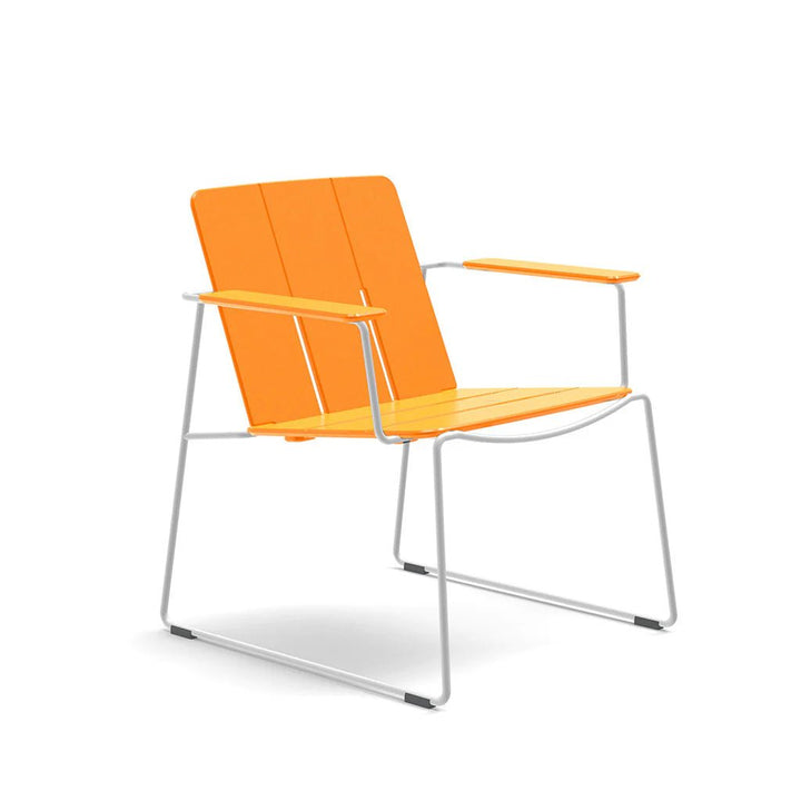 Keene Lounge Chair - Loll Designs Outdoor Furniture - Sunset Orange - Cloud White - HORNE