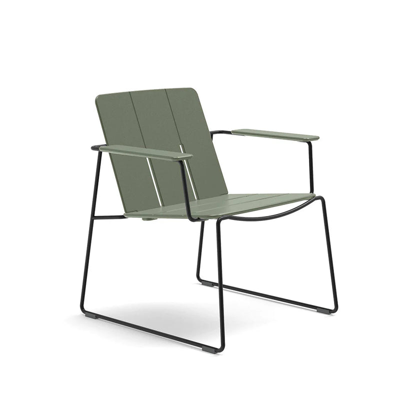 Keene Lounge Chair - Loll Designs Outdoor Furniture - Charcoal Grey - Stainless Steel - HORNE
