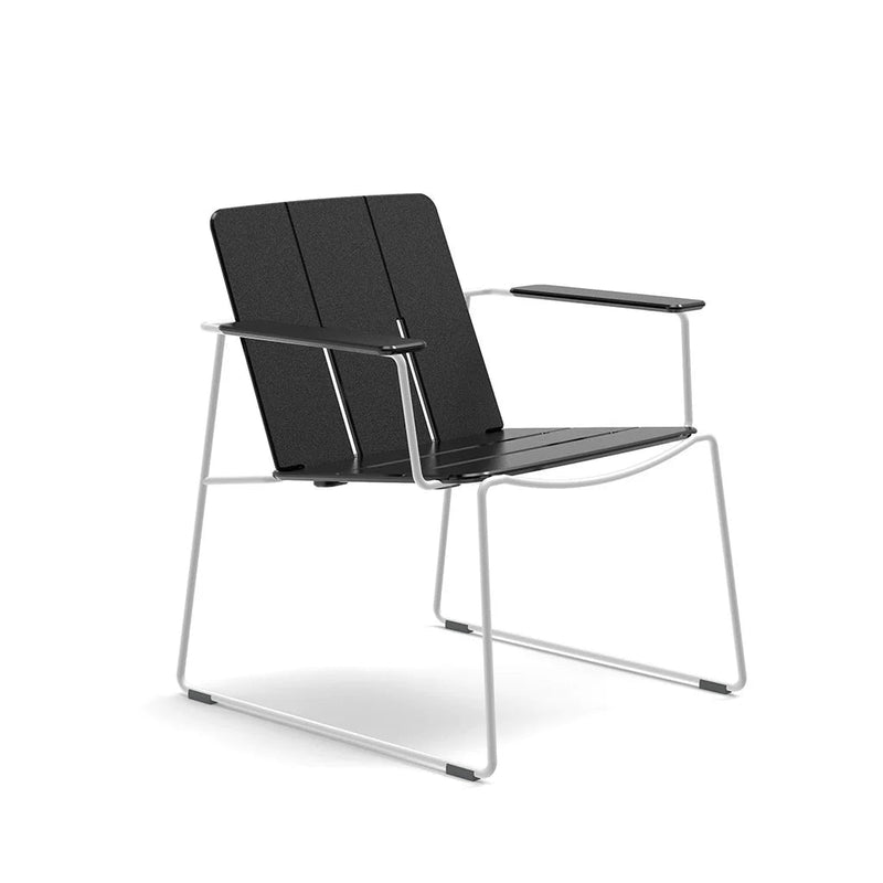 Keene Lounge Chair - Loll Designs Outdoor Furniture - Charcoal Grey - Stainless Steel - HORNE