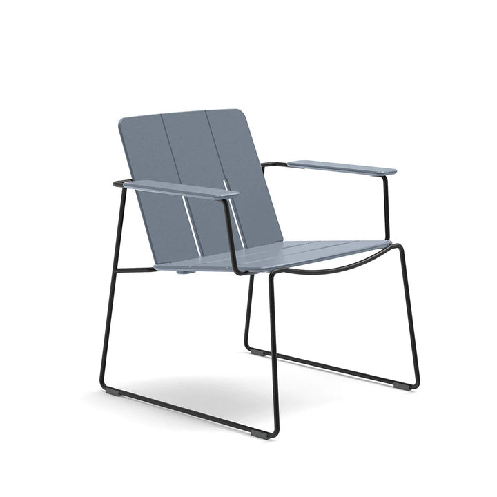 Keene Lounge Chair - Loll Designs Outdoor Furniture - Ash Blue - Black - HORNE