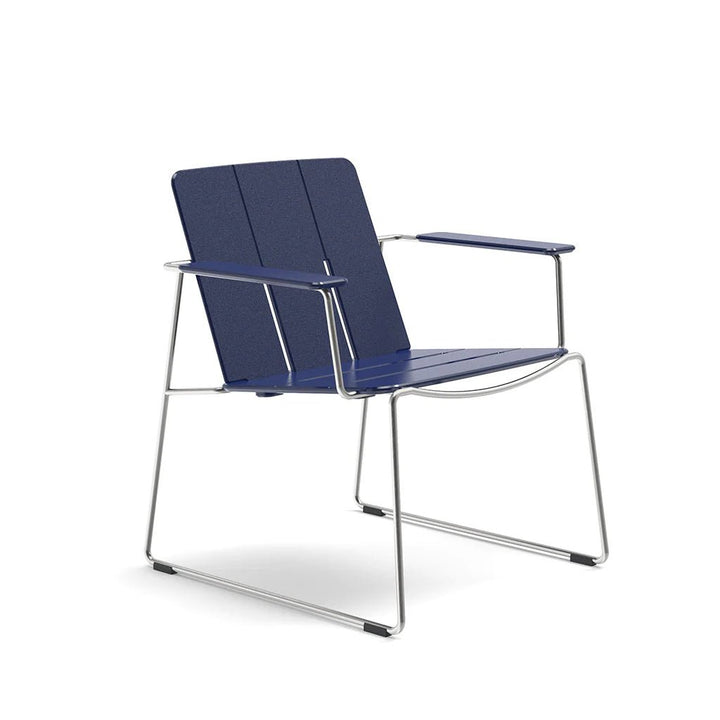 Keene Lounge Chair - Loll Designs Outdoor Furniture - Navy Blue - Stainless Steel - HORNE