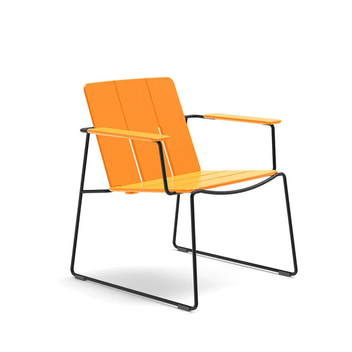 Keene Lounge Chair - Loll Designs Outdoor Furniture - Sunset Orange - Black - HORNE