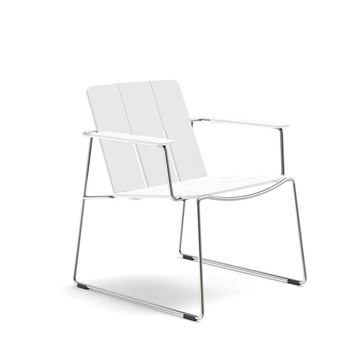 Keene Lounge Chair - Loll Designs Outdoor Furniture - Cloud White - Stainless Steel - HORNE