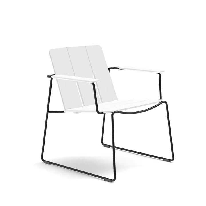 Keene Lounge Chair - Loll Designs Outdoor Furniture - Cloud White - Black - HORNE