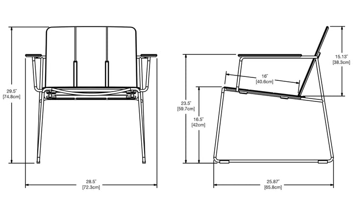 Keene Lounge Chair - Loll Designs Outdoor Furniture - Chili - Cloud White - HORNE