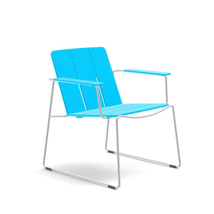 Keene Lounge Chair - Loll Designs Outdoor Furniture - Sky Blue - Cloud White - HORNE