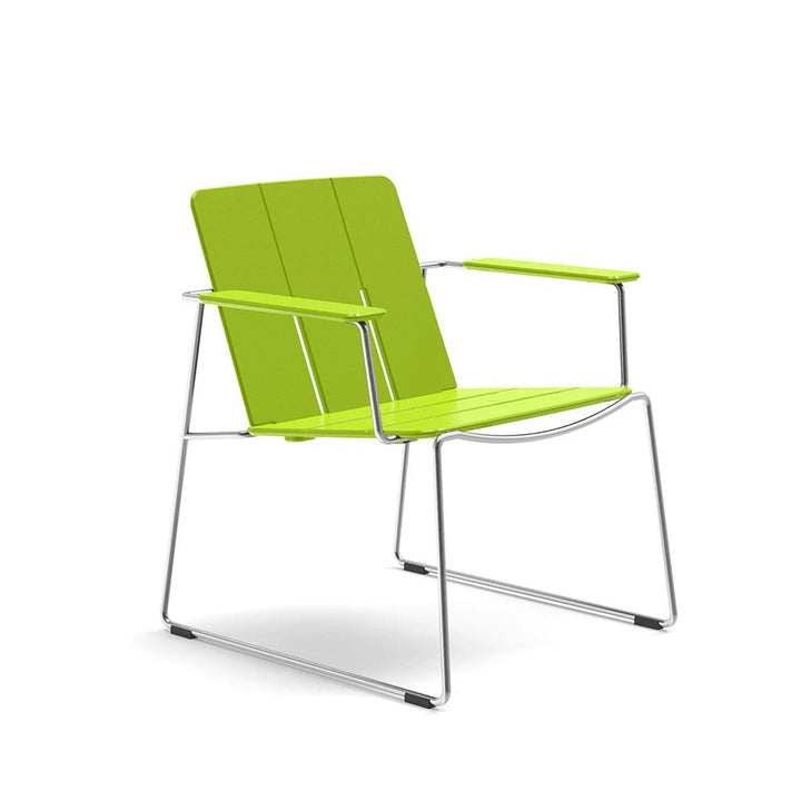 Keene Lounge Chair - Loll Designs Outdoor Furniture - Leaf Green - Stainless Steel - HORNE