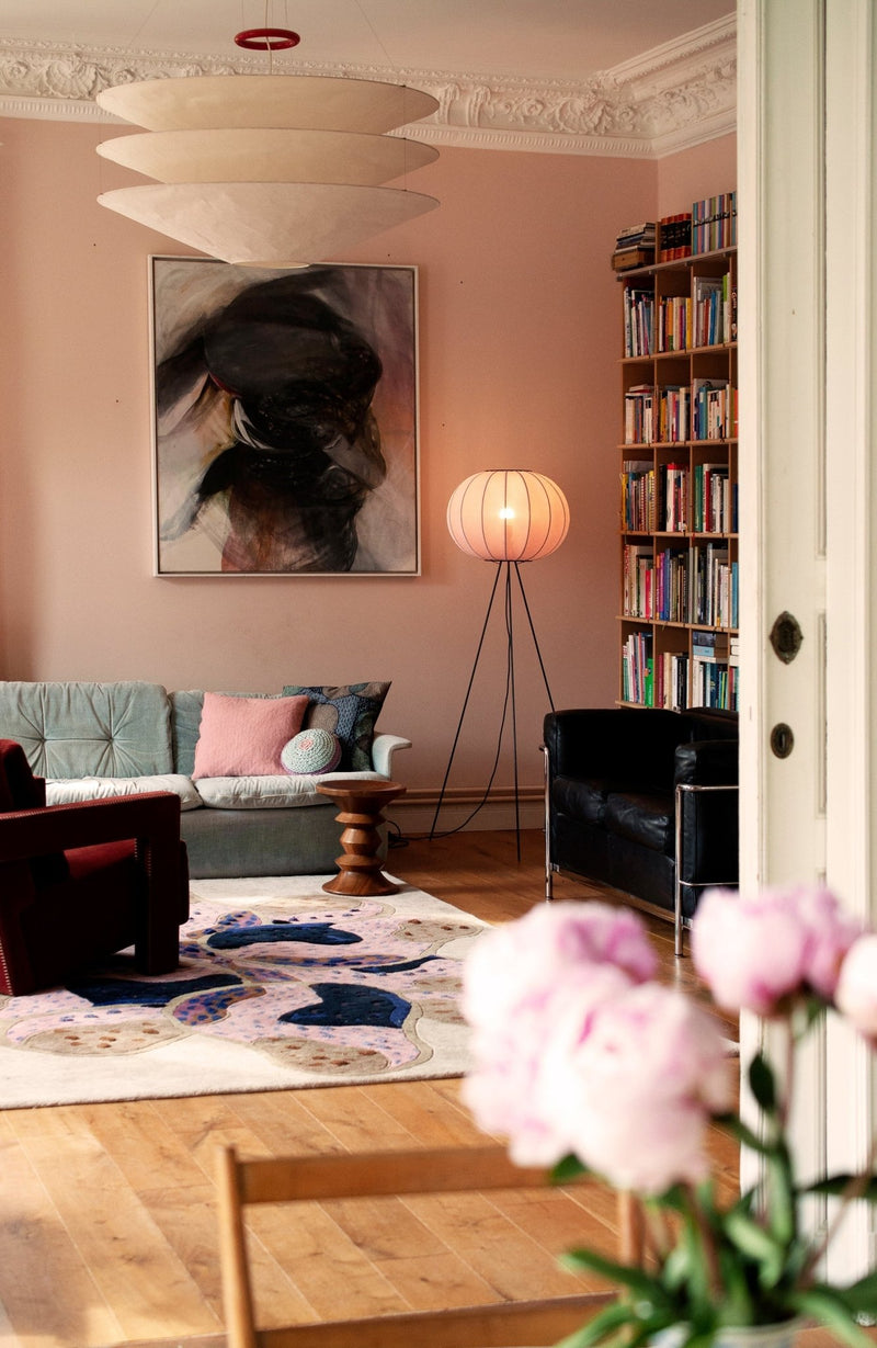 Knit - Wit Floor High Lamp - Made by Hand Floor Lamps - SIlver - 45 - HORNE
