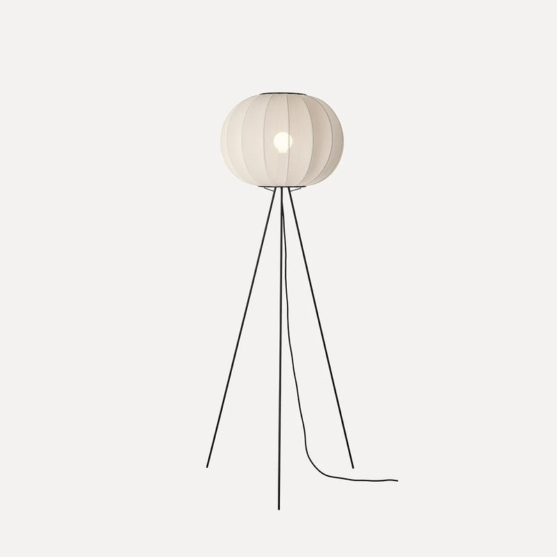 Knit - Wit Floor High Lamp - Made by Hand Floor Lamps - SIlver - 45 - HORNE