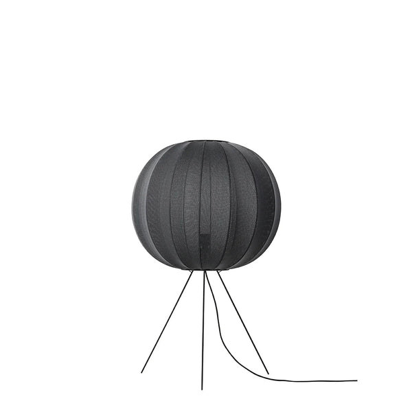 Knit - Wit Floor Medium Lamp - Made by Hand Floor Lamps - 60 - Black - HORNE