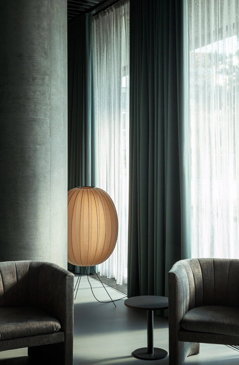 Knit - Wit Floor Medium Lamp - Made by Hand Floor Lamps - 60 - Light Pink - HORNE