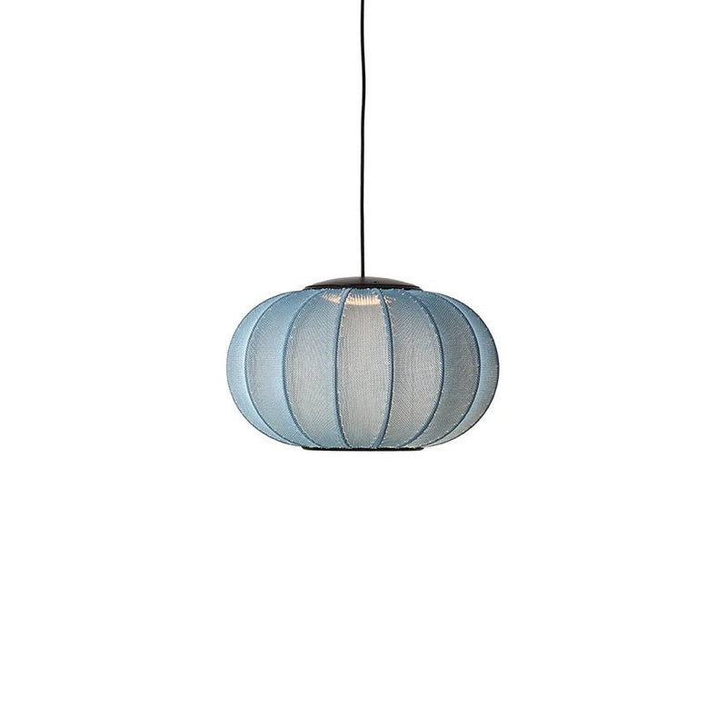 Knit Wit Oval Pendant LED - Made by Hand Pendants - 45 - Blue Stone - HORNE