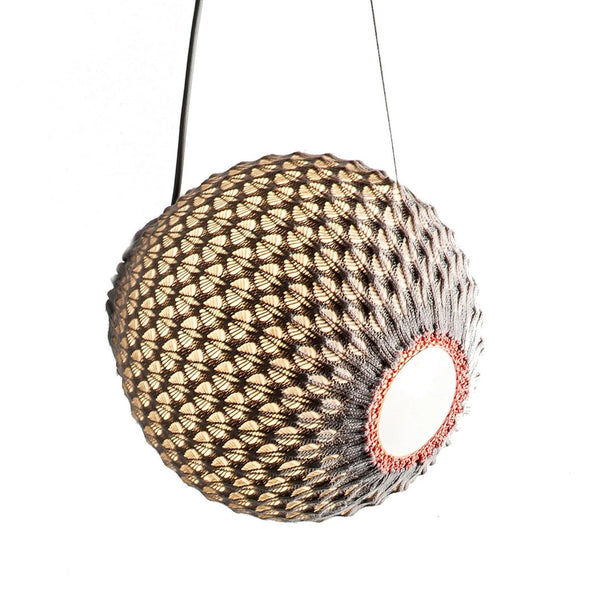 Knitted Tilt Pendant - Ariel Zuckerman - Pendants - 12" - Beige - HORNE