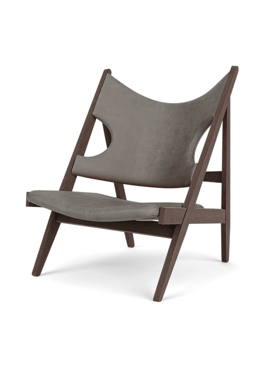 Knitting Lounge Chair - Leather & Fabric - Audo Copenhagen Chairs - Dark Stained Oak with 0311 Dakar Leather - HORNE