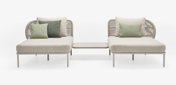 Kodo Modular Chaise Lounge - Vincent Sheppard Sofas - Left - Dune White - Almond - HORNE