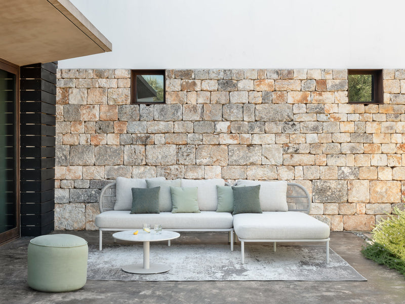 Kodo Modular Chaise Lounge - Vincent Sheppard Sofas - Left - Dune White - Almond - HORNE