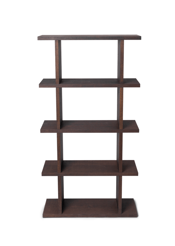 Kona Bookcase - 1x4 - Ferm Living - Shelving - Dark Stained Oak - HORNE