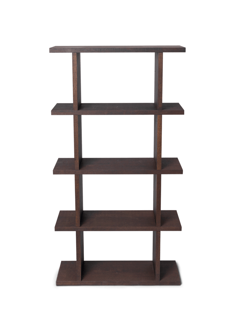 Kona Bookcase - 1x4 - Ferm Living - Shelving - Dark Stained Oak - HORNE