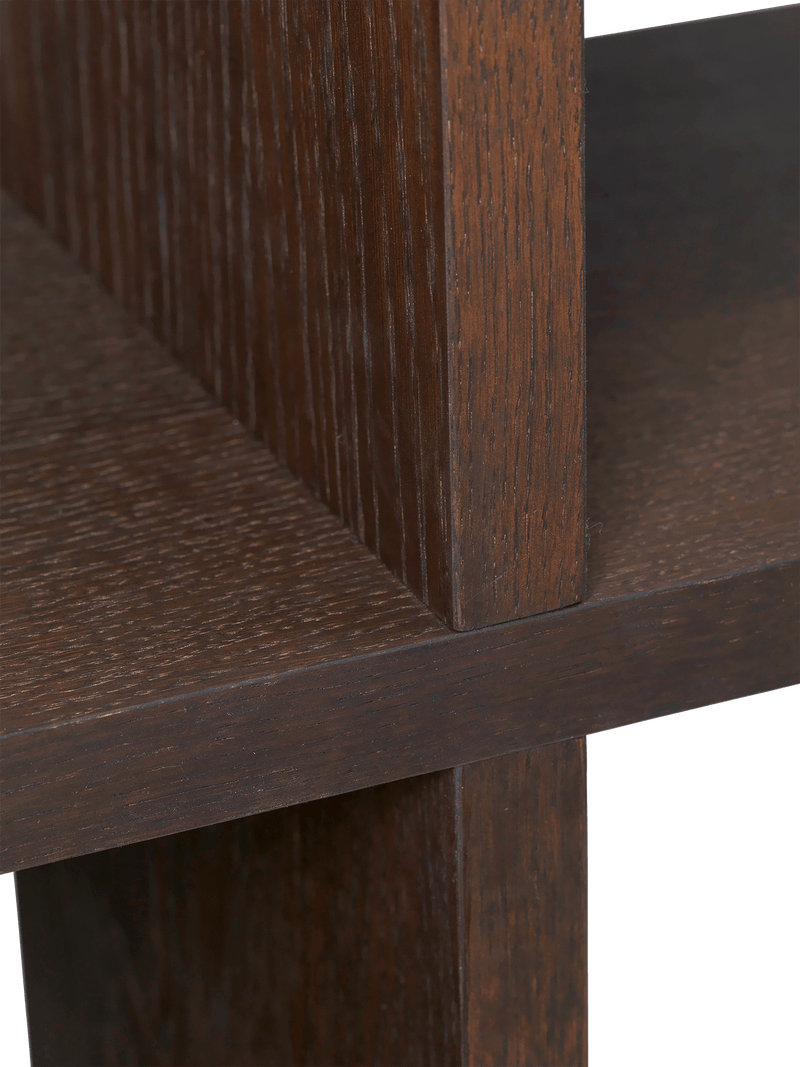 Kona Bookcase - 1x4 - Ferm Living - Shelving - Dark Stained Oak - HORNE
