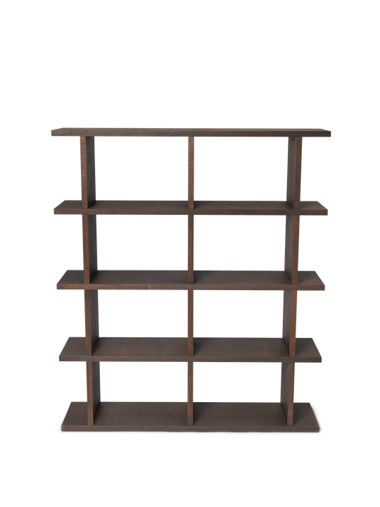 Kona Bookcase - 2x4 - Ferm Living - Shelving - Dark Stained Oak - HORNE