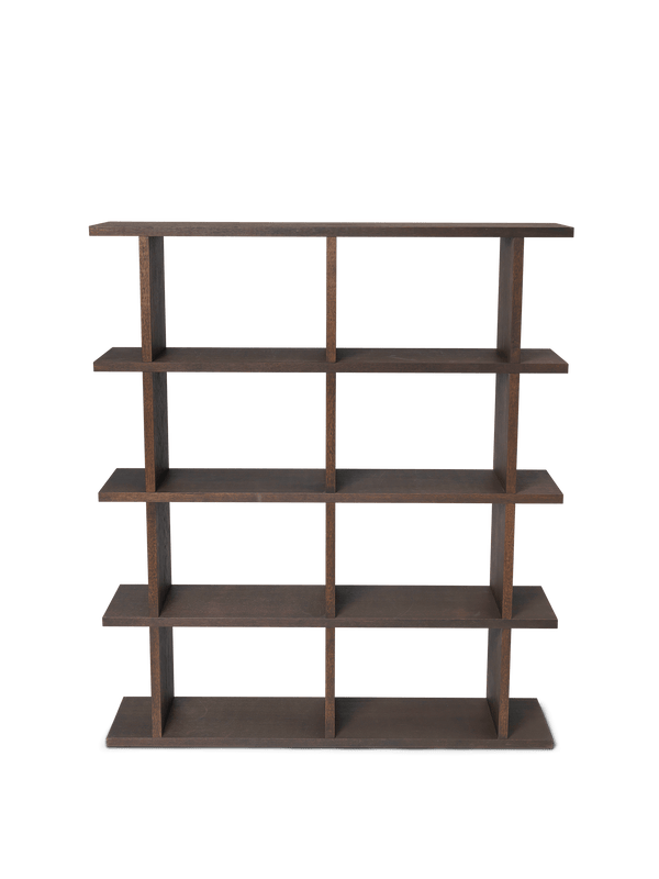 Kona Bookcase - 2x4 - Ferm Living - Shelving - Dark Stained Oak - HORNE