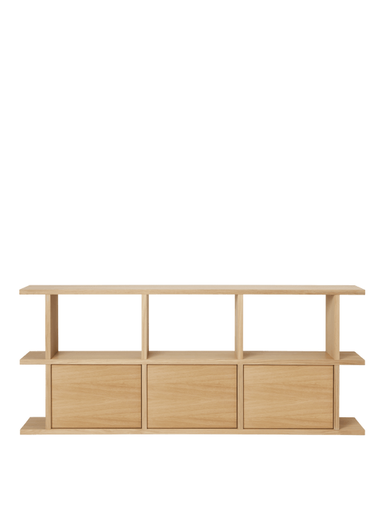 Kona Bookcase - 3x2 with 3 Cabinet Inserts - Natural Oak - Ferm Living