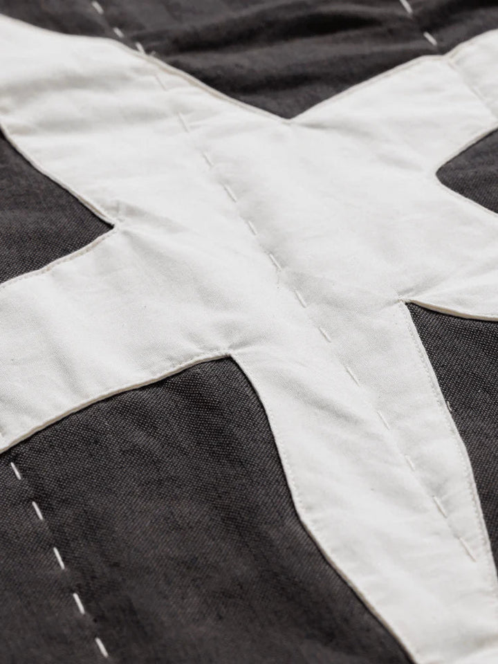 Kove Applique Quilted Blanket - Ferm Living Blankets + Throws + Pillows - Tan/Cashmere - HORNE