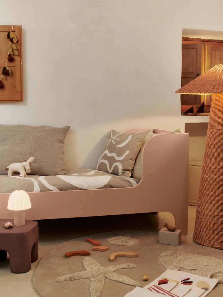 Kove Applique Quilted Blanket - Ferm Living Blankets + Throws + Pillows - Tan/Cashmere - HORNE