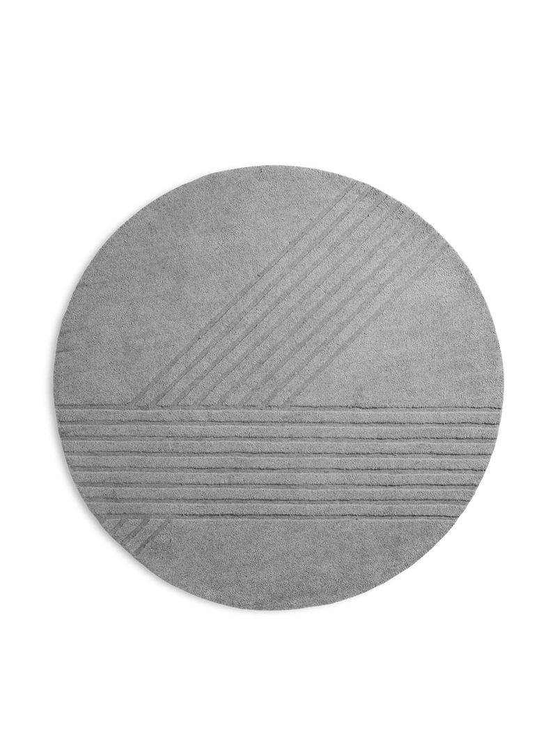Kyoto rug - Woud Rugs - Grey - Ø200 - HORNE