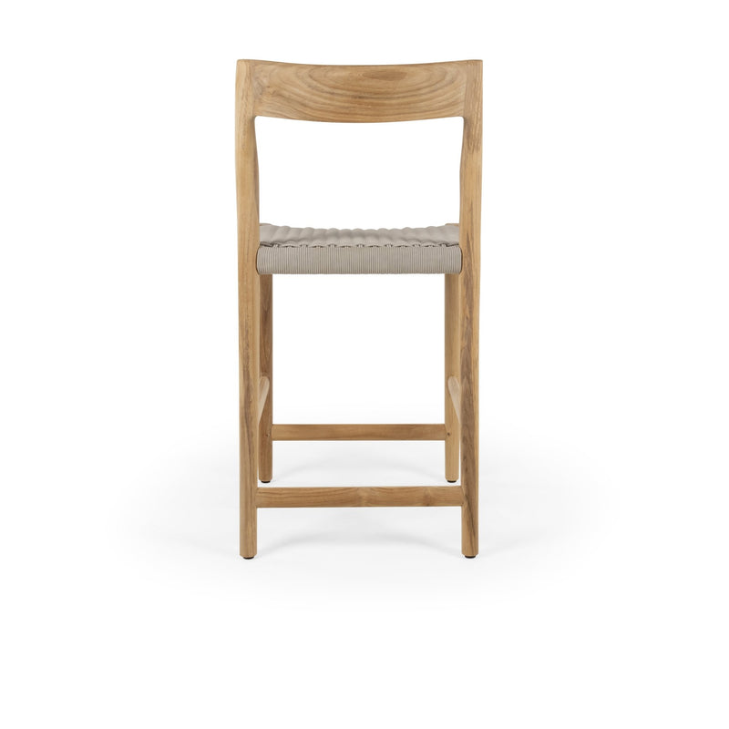 Lago Counter Stool - BETACO Stools + Benches + Ottomans - Grey Rope / Teak - HORNE