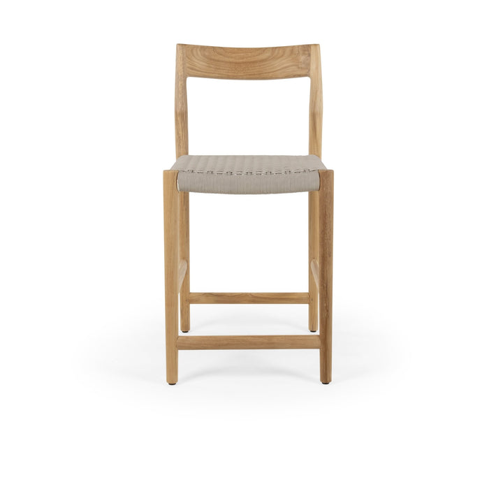 Lago Counter Stool - BETACO Stools + Benches + Ottomans - Grey Rope / Teak - HORNE