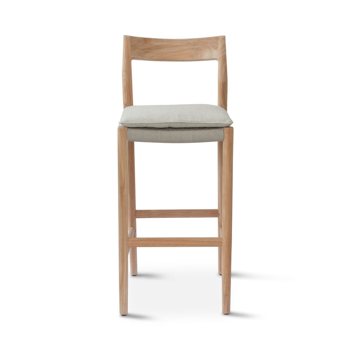Lago Counter Stool - BETACO Stools + Benches + Ottomans - w/Seat Cushion / Grey Rope / Teak / Cico 271 - HORNE