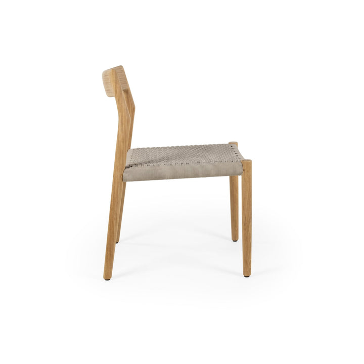 Lago Side Chair - BETACO Chairs - Grey Rope / Teak - HORNE
