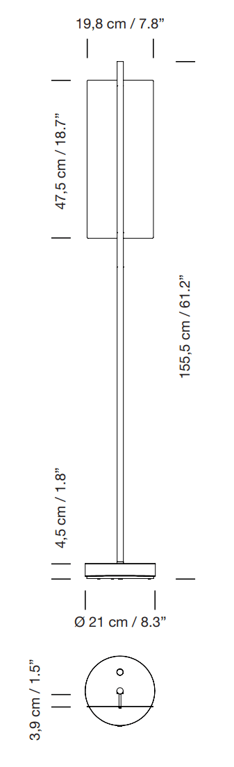 Lámina Dorada 45 Floor Lamp - Santa & Cole - Floor Lamps - HORNE