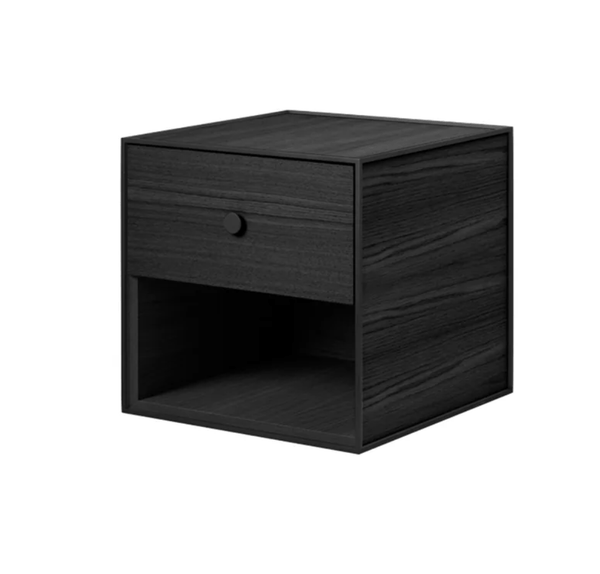 Large Frame 14 with 1 Drawer - Audo Copenhagen - Bedside Tables - Black Stained Ash - HORNE