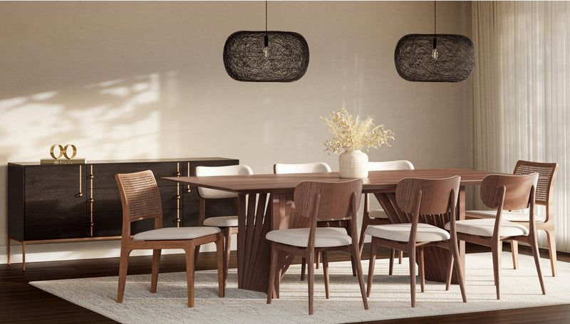 Larissa Cane Side Chair - Urbia Chairs - Harvest Jute Ebano - HORNE