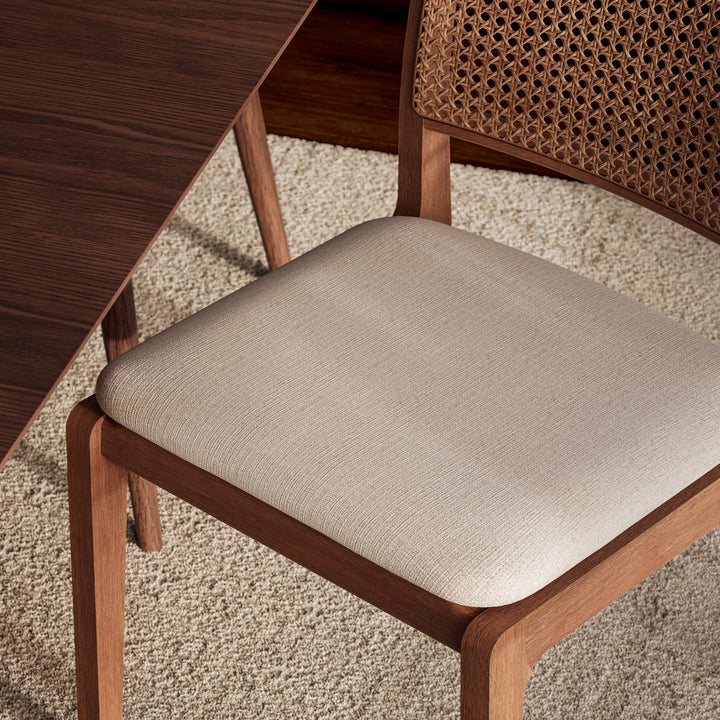 Larissa Cane Side Chair - Urbia Chairs - Harvest Natural Nogal - HORNE