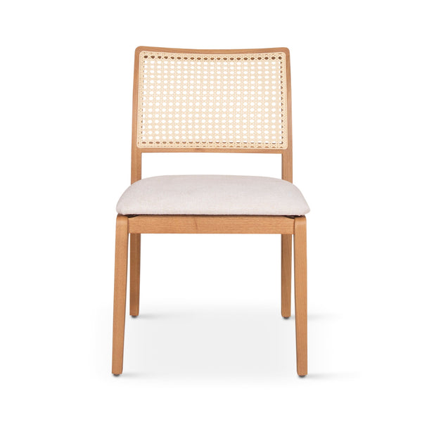 Larissa Cane Side Chair - Urbia Chairs - Harvest Natural Damasco Natural - HORNE
