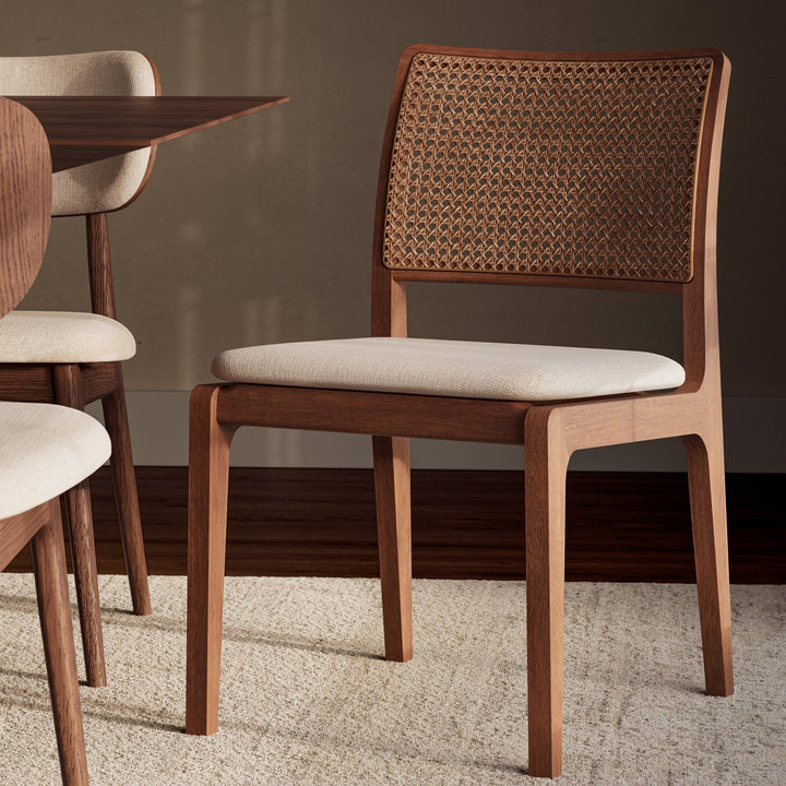 Larissa Cane Side Chair - Urbia Chairs - Harvest Natural Nogal - HORNE